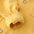 thumbnail image 6 of Qudderr 2-7T Boys Cotton Shirt for Kids Baby Long Sleeve Button down Blouses Tops Toddler Stand-Up Collar Solid Color Spring Fall Dress Shirt, 6 of 9