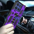 thumbnail image 3 of For Motorola Moto G Stylus 5G 2025 XT2517 Machine Kickstand Phone Case + Tempered Glass - TCT Purple, 3 of 6