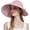 Pink, variant on Sun Visor Wide Brim Women Ponytail Hole Design Double Side Wear Hat,UV Protection Outdoor Straw Cap