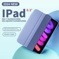 thumbnail image 2 of Smart Case for Apple iPad Mini 7 8.3 Inch 2024 for ipad Mini 6 Case Trifold Magnetic Leaher Stand Tablet Cover  ipad Case (purple,For ipad mini 6 8.3), 2 of 7