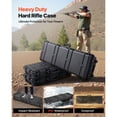 thumbnail image 2 of KFFKFF Hard Rifle Case, Lockable Rifle Case with Detachable XPE Foam, 50 in Gun Storage with Wheels, IP67 Waterproof, Black, 2 of 9