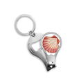 thumbnail image 1 of Scallop Marine Life Red Illustration Fingernail Clipper Cutter Opener Key Chain Scissor, 1 of 3