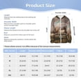 thumbnail image 5 of Xecao Three Horses Oil Painting Print Fishing Shirts for teenager Long Sleeve UV Sun Protection Hoodie with Zipper Outdoor Hiking Shirts-Large, 5 of 7
