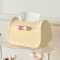 thumbnail image 4 of Tissue Box Dispenser | Bow Tie & Handbag Design | Durable Plastic | Wide Opening for Easy Access | Home, Office Decor Storage | 8.3x4.9x4.9 in | Pink Green Yellow | 1 Pack, 4 of 6