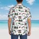 thumbnail image 4 of Fotbe Camping Caravan 2 Camisa Hawaiana para Hombre Unisex – Camisa Casual de Verano con Botones de Manga Corta de Algodón y Lino,3X-Large, 4 of 7