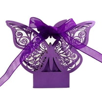 50-Pack 3D Butterfly Favor Boxes - Pearlescent Party Candy Gift Box for Baby Shower, Wedding, Birthday Decor, DIY Crafts