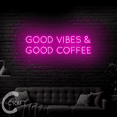 thumbnail image 3 of C-CRAFT Good Vibes & Good Coffee Neon Sign Led Light Up 25 inch for Coffee Shop Wall Art Decor, 3 of 5