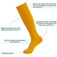 thumbnail image 4 of Soccer Socks, Unisex Long Tube Solid Color Team Sports Football Baseball Athletic Compression Calf Socks for Running Cycling Football, 1 Pair, 4 of 7