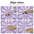 thumbnail image 4 of Ulloord  Violet Floral Purple, Elastic Fitted Edged Round Tablecloth Fade Resistant Anti-Shrink Table Cloth Washable Table Cover for Indoor or Outdoor and Anywhere You Wanna use it, 4 of 7