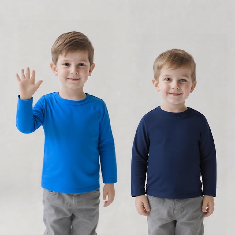 Aideaone Toddler Boys Long Sleeve Cotton T-Shirt photo 3