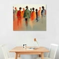 thumbnail image 2 of Orinice Abstract People Canvas Wall Art Colorful Watercolor Prints Abstract Figure Painting Watercolor Poster Abstract African Print People Abstract Pictures Colorful African Art Wall Decor  16x12in, 2 of 6