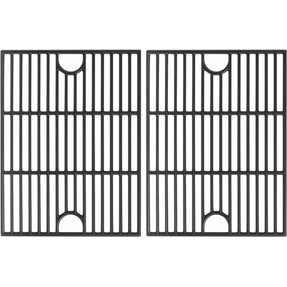 17 Inch Grill Grates for Nexgrill 720-0830H 720-0830X 720-0789H 720-0783E 720-0888S 720-0888 720-0888N, Cast Iron, Heat Evenly,Heavy Duty, Professional Searing