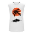 thumbnail image 2 of Mens Tank Tops Beach Summer Sleeveless Shirts Graphic Sun Palm Tree Vacation Tanks Cut Off Muscle Gym Tank Top, 2 of 4