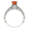 thumbnail image 4 of Clara Pucci 14K White Gold Round Cut 1.5Ct Simulated Red Diamond Engagement Ring + Matching Band - Luxury Box Included, 4 of 7
