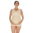 thumbnail image 3 of SlimMe Supportive Maternity Tank Top with Expanding Panel, Large, Black, 3 of 8