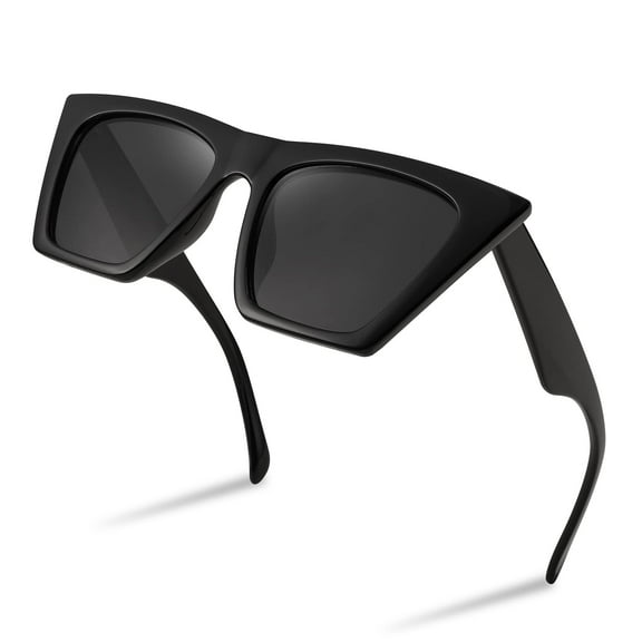 CHUNYAN Vintage Square Cat Eye Sunglasses Women Trendy Cateye Sunglasses