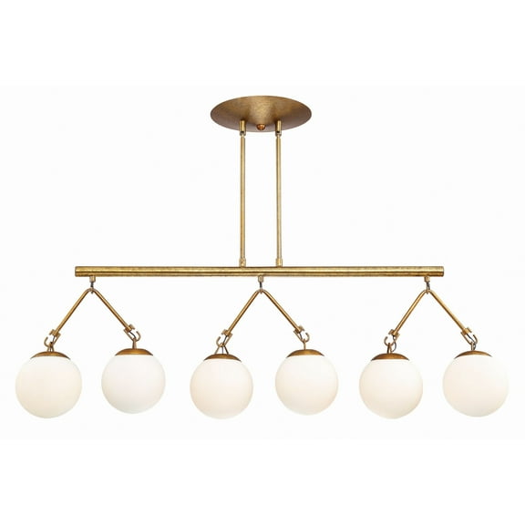 50776-PAB-Craftmade Lighting-Orion - Six Light Island - 9.88 inches wide by 15 inches high-Patina Aged Brass Finish