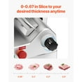 thumbnail image 4 of VEVOR Automatic Meat Slicer, 500W, Electric Deli Slicer Machine with 10 inch Sharp 75Cr1 Steel Blade, 0-0.67 inch Adjustable Thickness, 633 RPM Fast Slicing, for Frozen Meat, Cheese, 4 of 9