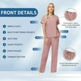 thumbnail image 3 of VIAOLI Women's Scrubs Set - Stretchy Medical Uniform with Pockets, for Nurses & Doctors, S-XXL, Multi-Color, 3 of 7