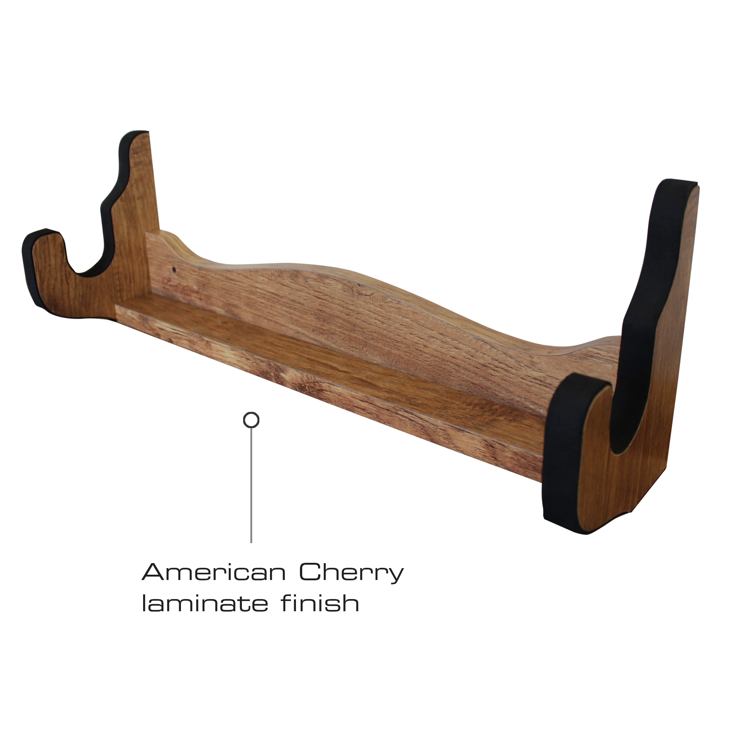 Rush Creek Creations Single Gun Wall Rack for Rifles/Shotguns, Engineered Wood American Cherry