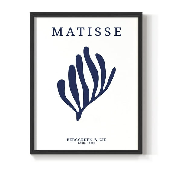 Matisse CDXIII in Black Solid Wood Framed Print No Nail Hanging