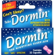 Dormin Nighttime Sleep Aid with Diphenhydramine Hydrochloride, 32ct, 10 Pack
