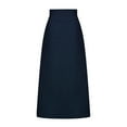 thumbnail image 4 of Aofany Women’s Boho Maxi Skirt Ruffle Swing Button Front Midi Long A-Line Skirt Full Length Long Maxi Skirt Bohemian Slit Skirt, 4 of 4