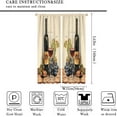thumbnail image 2 of Red Wine Kitchen Curtains Bottles Glasses Grapes Retro Abstract Bedroom Living Room Blackout Rod Pocket Decoration Window Drapes 2 Panels W21xL63in, 2 of 6