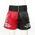 thumbnail image 5 of Jowowha Mens Elastic Hand-Embroidered Totem Shorts Kickboxing Combat Fight Grappling Shorts Muay Thai Type F XL/170/7, 5 of 6