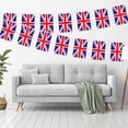 thumbnail image 2 of G128 United Kingdom UK Bunting Banner | Flag 8.2 x 5.5 Inch, Full String 33 Feet | Printed 150D Polyester, Decorations For Bar, School, Festival Events Celebration, 2 of 7