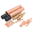 thumbnail image 2 of Kit de Consommable Pistolet de Soudage en Laiton 16 Pcs avec 10 Embouts, 2 Buses, 2 Diffuseurs et 2 Adaptateurs – Compatible avec Magnum 200/250, Tweco Professional2 M7 Torches – Fournitures de Soudure Durables pour Stable, 2 of 6