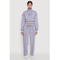 thumbnail image 3 of Women's Mock Neck Half Zip Cropped Pullover Sweatshirt, 3 of 5