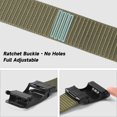 thumbnail image 2 of GAEKEAO Belt for Men Stretch Nylon Ratchet Belt Web Work Men Belts with Automatic Slide Buckle，Adjustable Trim to Fit, 2 of 8