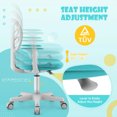 thumbnail image 2 of YYAo School Chair, Student Seat,Kids Chairs,Adjustable Desk Chair with Auto Brake Casters for Kids-Turquoise, 2 of 9