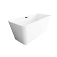 thumbnail image 5 of Elegant Kitchen & Bath BT30659GW-MBK 59 in. Rectangle Bathtub, Glossy White with Matte Black Trim, 5 of 8