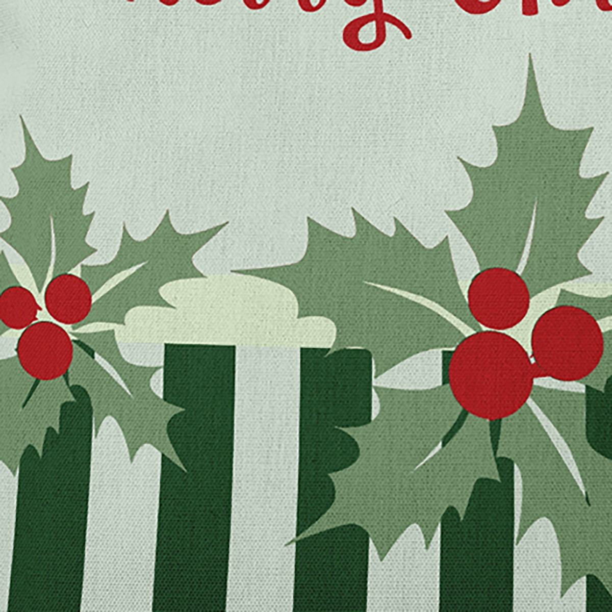18" x 18" Simply Daisy Merry Christmas Stripes Polyester Accent Pillow, Half Pint Qty 1