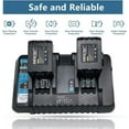 thumbnail image 2 of 9A DC18RD 14.4V-18V L-ion Fast battery Dual Port Rapid Optimum Charger for Makita Dual Ports BL1850 BL1840B BL1820 BL1815 BL1860 BL1430 BL1450 BL1830, 2 of 8