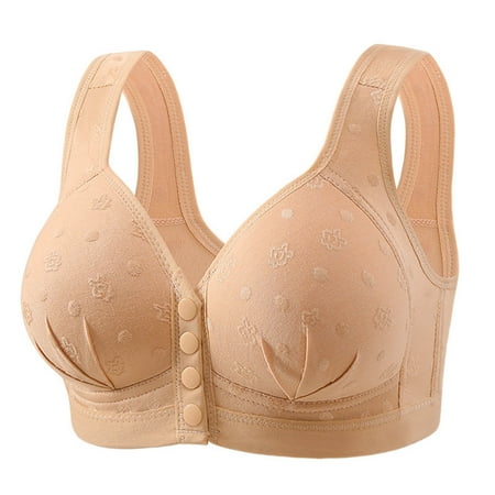 hoksml Front Button Bra  Women s Solid Color Backless Sexy Seamless Push-Up U-Shaped Beautiful Back Underwear Everyday Sports Bras 2025 Summer Clearance