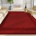 thumbnail image 4 of Well Woven Apollo Flatwoven Solid Color Plain Border Flatweave 5'3" x 7'3" Area Rug Red, 4 of 7
