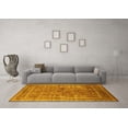 thumbnail image 3 of Ahgly Company Machine Washable Indoor Rectangle Oriental Yellow Industrial Area Rugs, 7' x 10', 3 of 4
