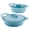 Agave Blue, variant on Rachael Ray Ceramic Casserole Bakers with Shared Lid Set, 3-Piece, Dark Gray