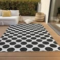 thumbnail image 6 of Addison Rugs Chantille Indoor/Outdoor Transitional Circles Black Washable Rectangle Rug, 9' x 12', 6 of 6