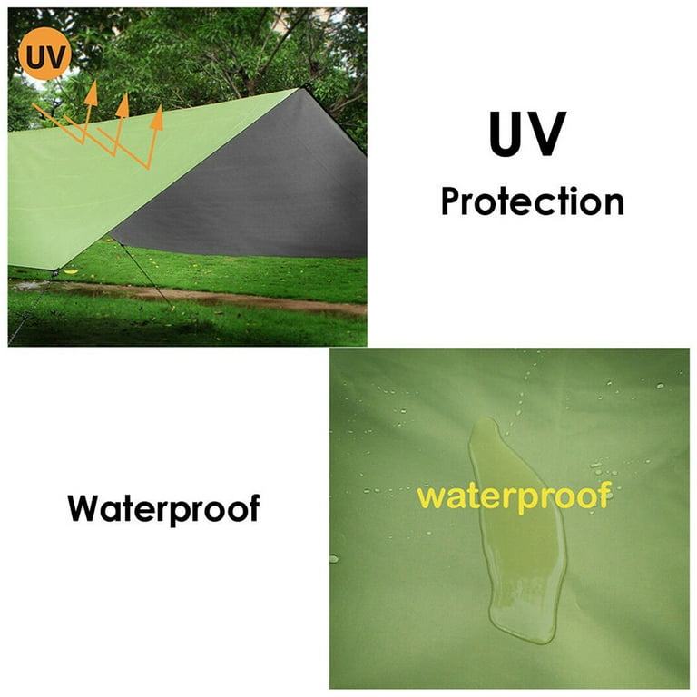 S 14x13ft Waterproof Heavy-Duty Hammock Rain Fly With UV