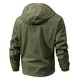 thumbnail image 3 of Pejock Men's Waterproof Jacket - Lightweight Hooded Hardshell Windbreaker Coat, Breathable Rain-Resistant Outdoor Sport Jacket with Zipper Pockets for Hiking Camping Commuting, 3 of 8