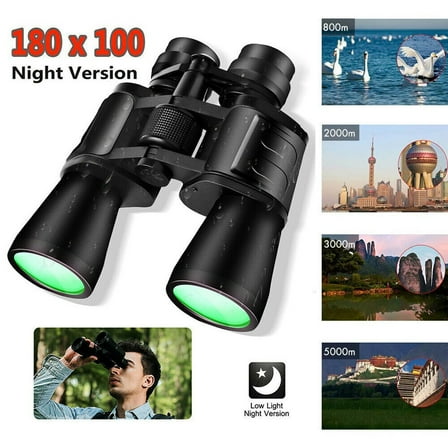 180x100 High Power Binoculars, HD Professional Waterproof Binoculars Telescope for Adults Bird Watching Traveling