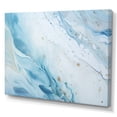 thumbnail image 2 of Designart "Liquid Art: White And Blue Glacier Charm II" Abstract Shapes Wall Decor, 2 of 7