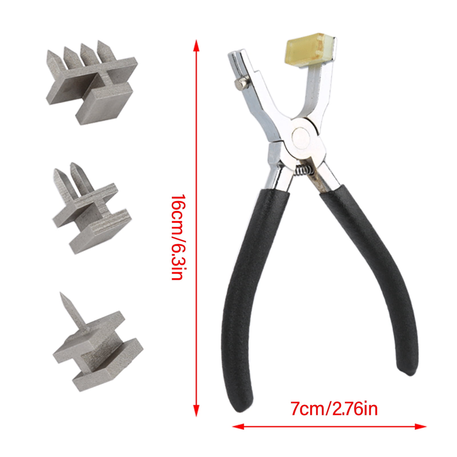 Leather Hole Puncher Pliers Tool with 1/2/4 Prong Drilling Head Leather Craft Hole Pounching Tool for Leather Belts Bags