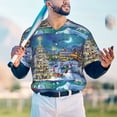 thumbnail image 6 of Daiia Christmas Tree Mens Baseball Jersey Button Down Shirts Short Sleeve Sports Uniforms-X-Large, 6 of 9