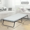 Dkelincs Foldable Twin Size Portable Guest Bed with 3 inch Foam Mattress for Adults & Kids, 250