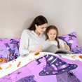thumbnail image 5 of Homewish Gothic Letter W Full Size Comforter Sets,Cute Halloween Ghost Pumpkin Lantern Bedding Comforter Set,Halloween Reversible,3pcs,1 Comforter and 2 Pillowcases, 5 of 7